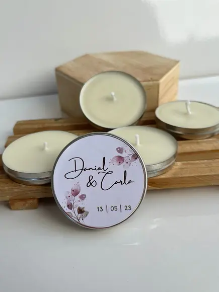 Latinha com Vela Aromática Personalizada, Casamento, Noivado
