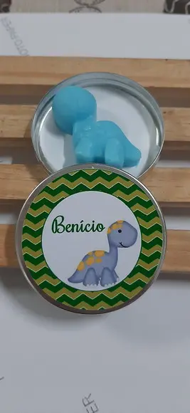 Latinha Com Dinossauro, Sabonete De Dinossauro, Aniversário