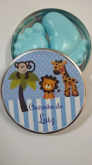 Latinha Com Sabonete, Pezinhos, Lembrancinha Nascimento, Chá
