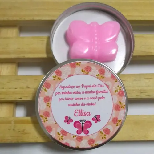 Latinha Com Sabonete De Borboleta, Lembrancinha Maternidade