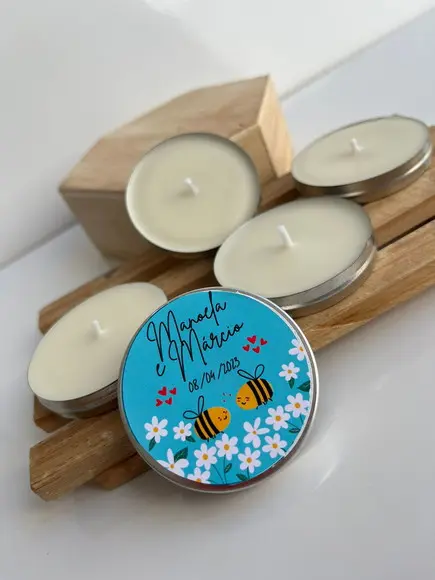 Latinha com Vela Aromática Personalizada, Casamento, Noivado