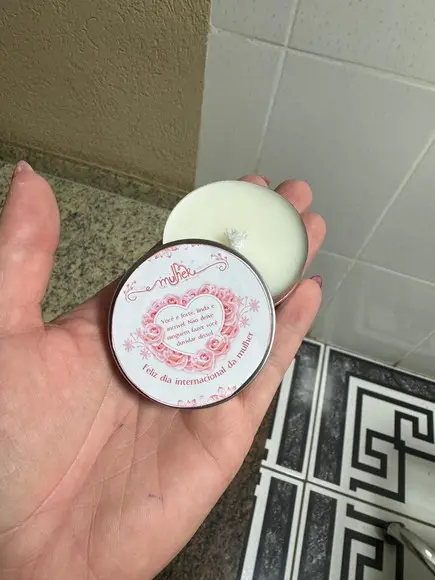 Latinha com Vela para Dia da Mulher, Lembrancinha Vela