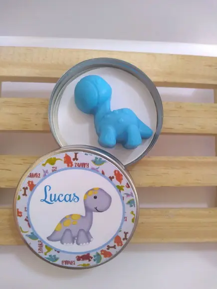 Latinha Com Dinossauro, Sabonete De Dinossauro, Aniversário