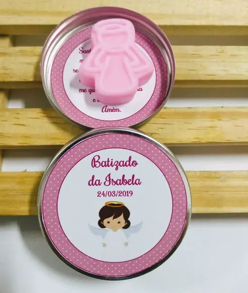 Latinha Com Anjinho, Lembrancinha Batismo, Batizado, Anjo