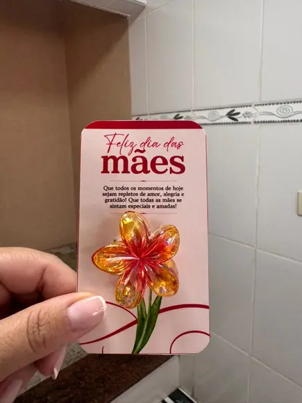 Presilha de Cabelo Flor Dia das Mães Lembrancinha Delicada