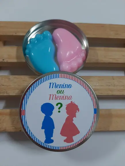 Latinha Com Pezinho, Lembrancinha Chá Revelação, Gêmeos