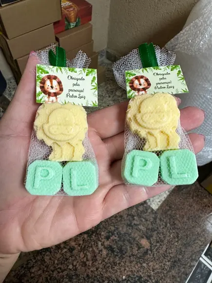 Sabonete Leãozinho Lembrancinha de Safari
