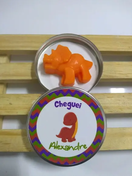 Latinha Com Dinossauro, Sabonete De Dinossauro, Aniversário