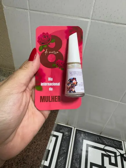 Esmalte Personalizado com Card Brinde Dia da Mulher