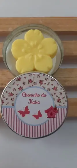 Latinha Com Flor Sakura, Lembrancinha Nascimento, Jardim