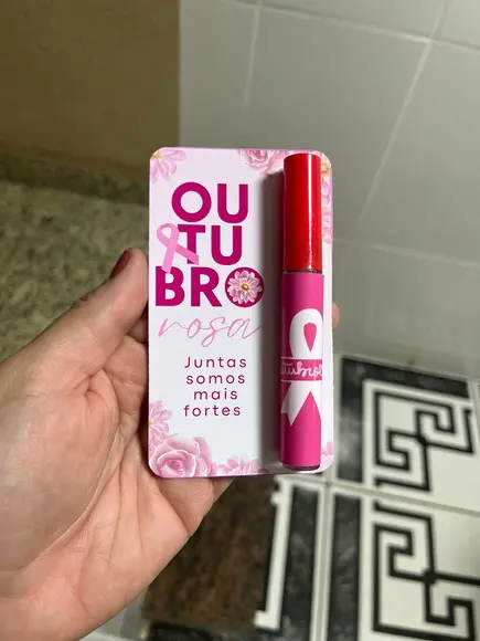 Lip Gloss Labial Transparente Brinde Outubro Rosa