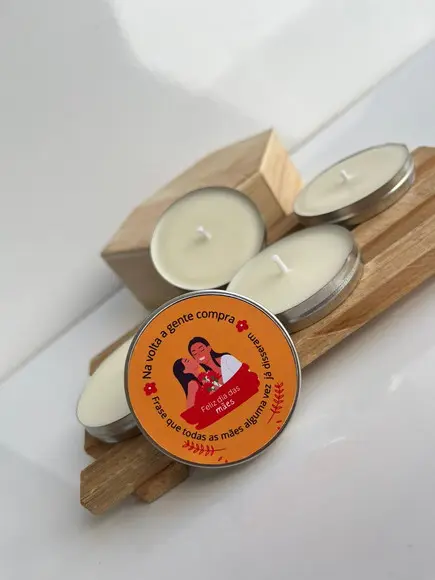 Latinha com Vela Aromática Dia das Mães, Brinde Mãe