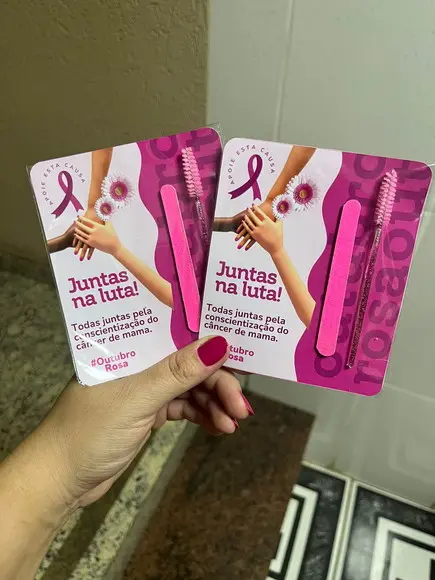 Brinde Outubro Rosa com Cartão, Lembrancinha, Lixa