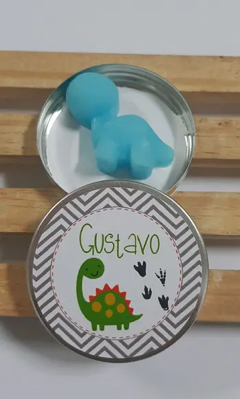 Latinha Com Dinossauro, Sabonete De Dinossauro, Aniversário
