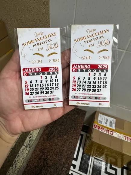 Calendário Imã 2027 Geladeira Personalizado Lembrancinha