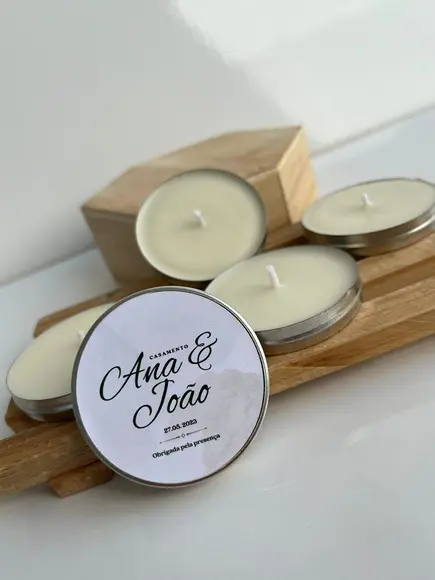 Latinha com Vela Aromática Personalizada, Casamento, Noivado