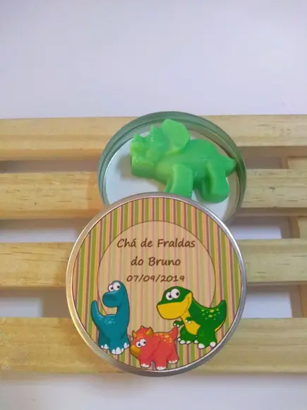Latinha com Dinossauro, Sabonete de Dinossauro, Chá
