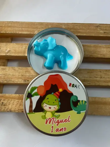 Latinha Com Dinossauro, Sabonete De Dinossauro, Aniversário
