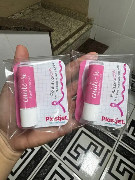 Lembrancinha Outubro Rosa Manteiga de Cacau