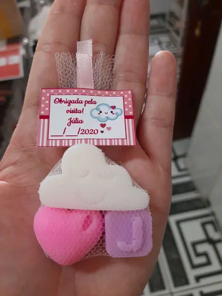 Lembrancinha Nuvem, Sabonete Chuva De Amor, Chá