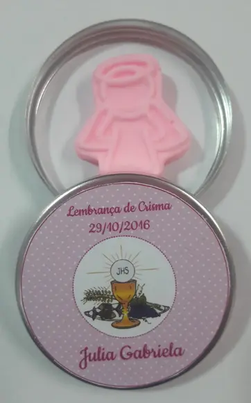 Latinha com Anjinho, Lembrancinha Batismo, Batizado