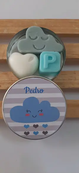 Latinha Com Nuvem, Inicial, Lembrancinha Chuva De Amor