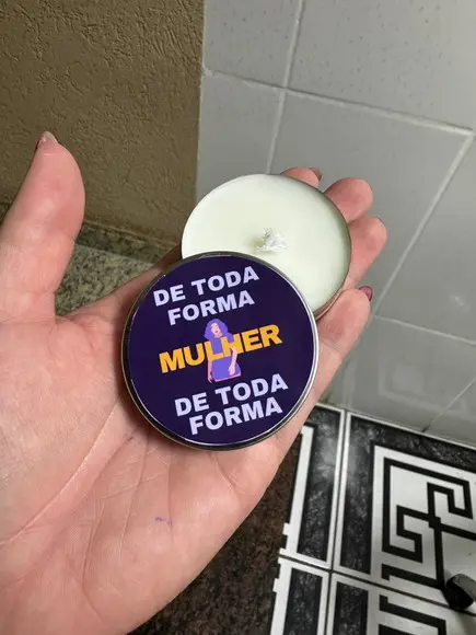 Latinha com Vela para Dia da Mulher, Lembrancinha Vela