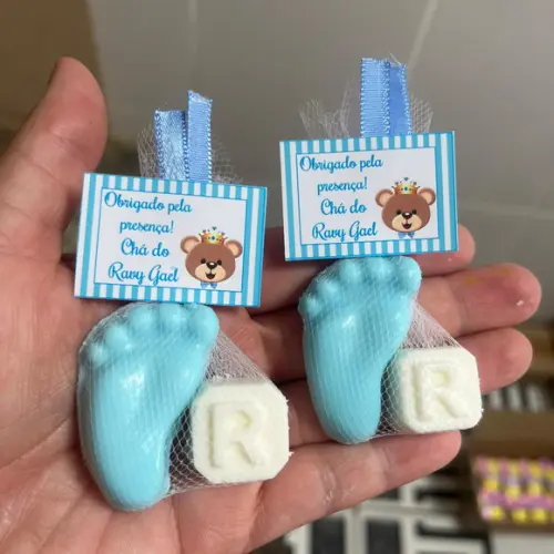 Sabonete de Pezinho com Inicial, Lembrancinha de Maternidade