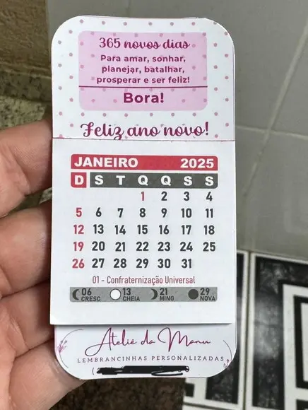 Calendário Imã Geladeira Personalizado Lembrancinha