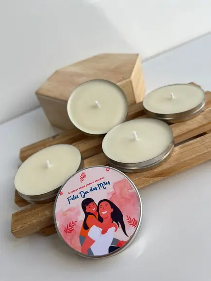 Latinha com Vela Aromática Dia das Mães, Brinde Mãe