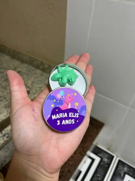 Latinha com Dinossauro, Sabonete de Dinossauro, Aniversário