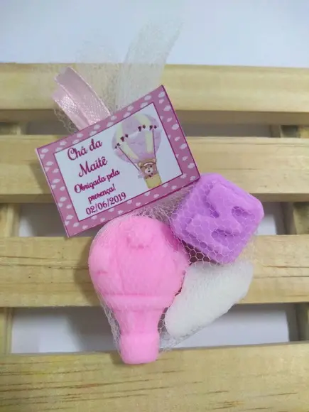 Lembrancinha Nascimento, Nuvem, Balão, Letra