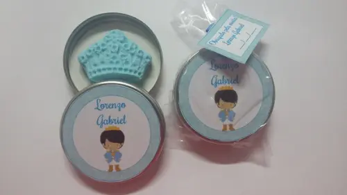 Latinha com Sabonete de Coroa, Lembrancinha Reinado