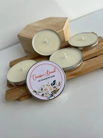Latinha com Vela Aromática Personalizada, Casamento, Noivado