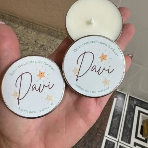 Vela Aromática para Lembrancinha de Maternidade