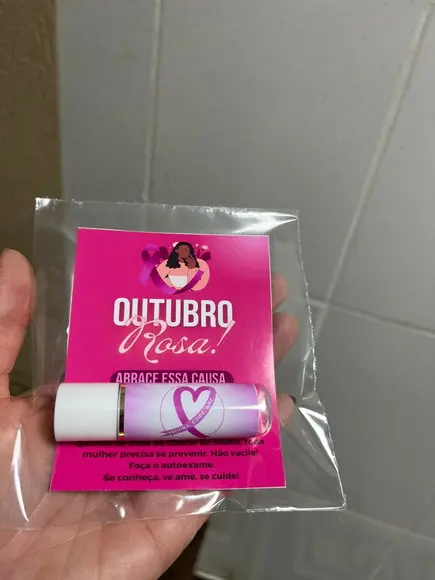 Manteiga de Cacau, Outubro Rosa com Cartão, Lembrancinha