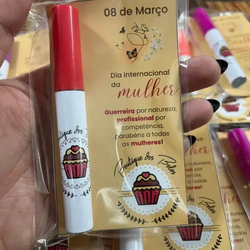 Lip Gloss Labial, Gloss Labial Transparente com Cartão