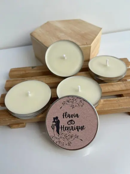 Latinha com Vela Aromática Personalizada, Casamento, Noivado