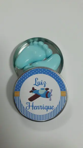 Latinha Com Sabonete, Sabonete De Pezinhos