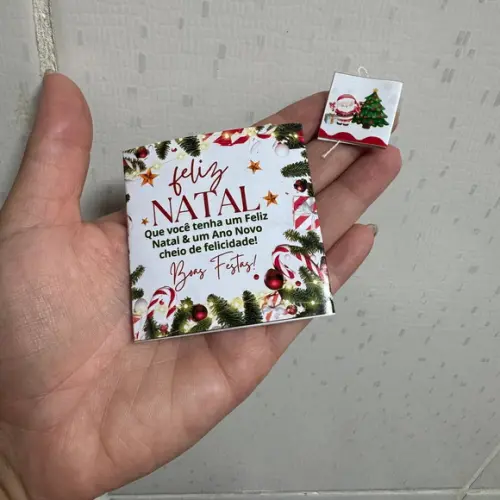 Card com Saquinho de Chá, Natal, Lembrancinha