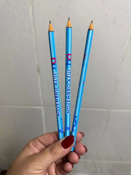 Lápis Personalizado Novembro Azul Brinde