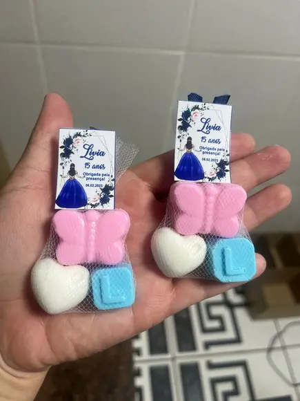 Sabonete Borboleta com Inicial Lembrancinha Infantil