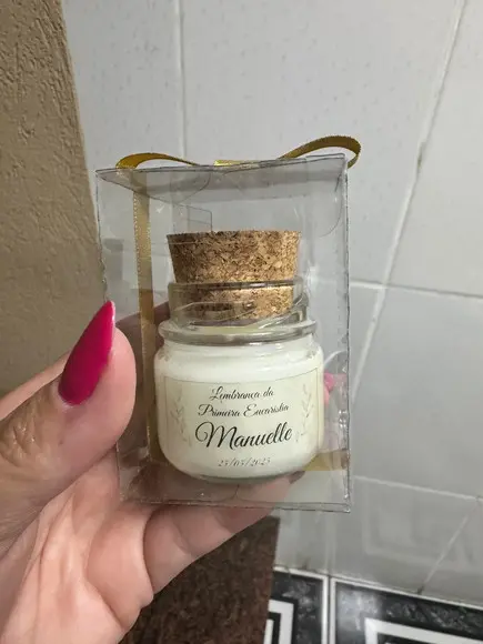 Lembrancinha Vela Aromática Batizado Batismo Evento