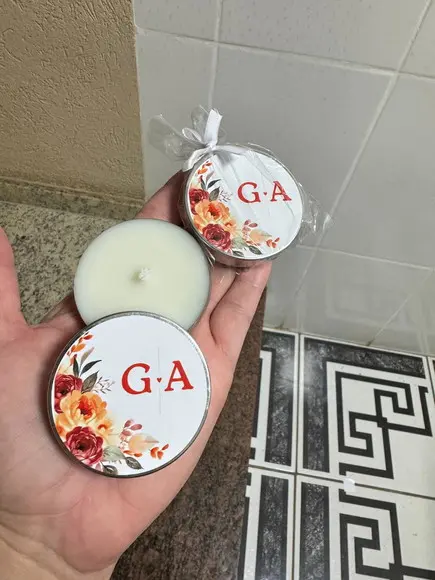 Vela Aromática para Lembrancinha de Casamento