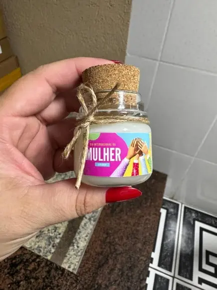 Lembrancinha Vela Perfumada, Brinde Dia das Mulheres