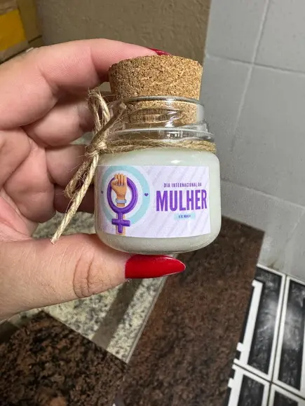 Lembrancinha Vela Perfumada, Brinde Dia das Mulheres