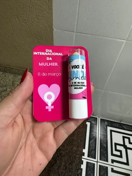 100 Manteiga de Cacau com Card, Dia da Mulher, Brinde
