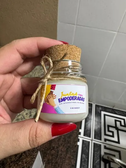 Lembrancinha Vela Perfumada, Brinde Dia das Mulheres