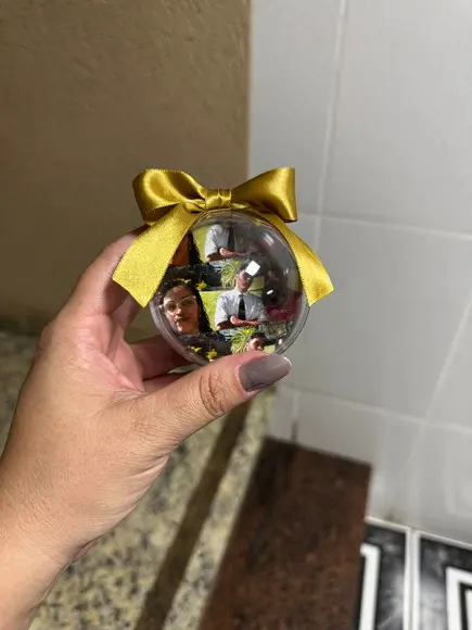 Bolinha de Natal Personalizada com Foto