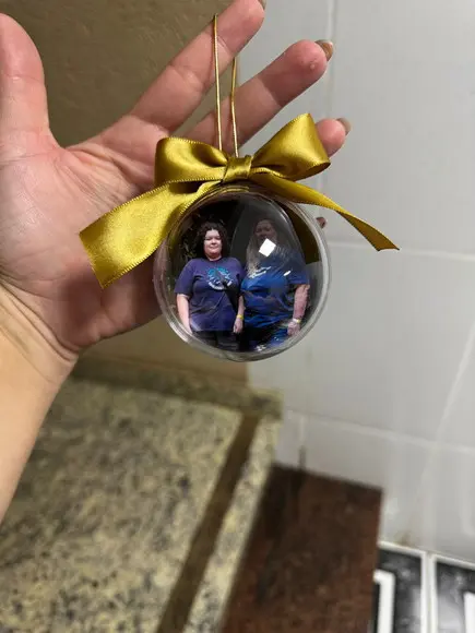 Bolinha de Natal Personalizada com Foto
